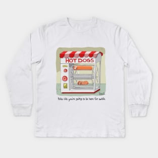 Old Hot Dog Kids Long Sleeve T-Shirt